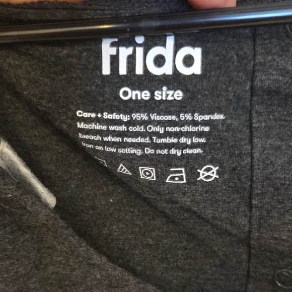 Frida Mom Gray Short Sleeve Hospital Gown - Picture 2 of 6